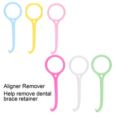 Guoenir aligner remover tool for Invisalign six pastel plastic ring and hook removers