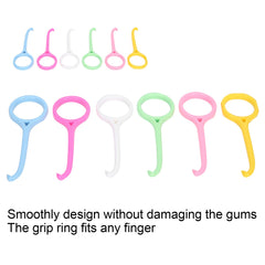 Guoenir colorful silicone ring hook set aligner remover tool for Invisalign with ergonomic non slip grip