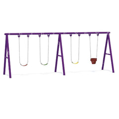 Mumzar outdoor 5 seat kids swing set featuring multiple swings in vibrant colors for outdoor play