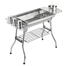 Portable outdoor barbecue smoker grill with side racks and raised cook grate