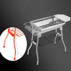 Huitich outdoor barbecue smoker with storage featuring metal racks and foldable legs for easy use