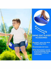 Huitich outdoor playground swing replacement seat with comfortable soft design and heavy duty metal hooks