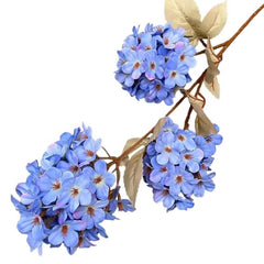Pack of 2 floral decor for events featuring Huitich blue flower bouquets with delicate petals and beige leaves