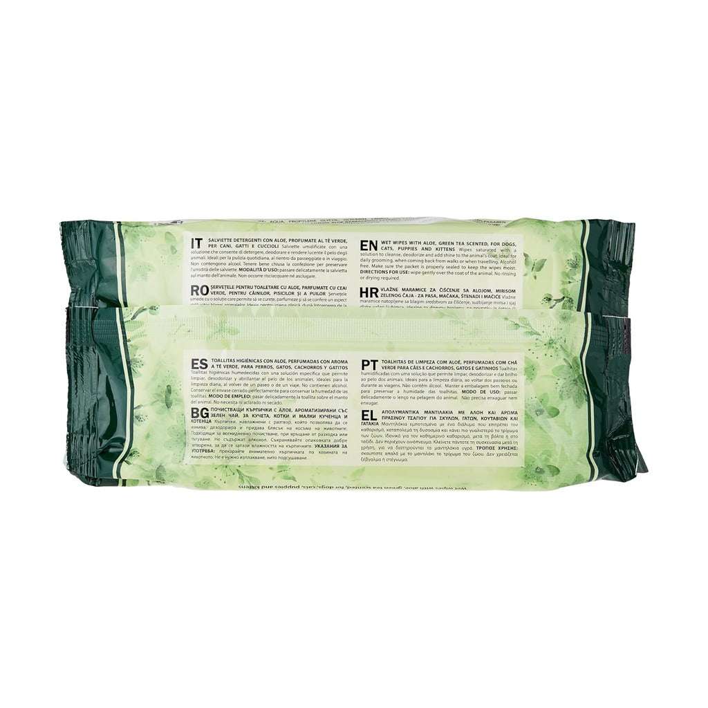 Padovan aloe pet wipes for dogs and cats in a resealable package for easy pet grooming
