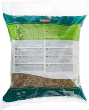 Padovan Alpine Hay bag back view with straw filling and multilingual ingredient text