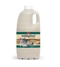 2L bathing sand bottle, white jug with handle and beige granule fill