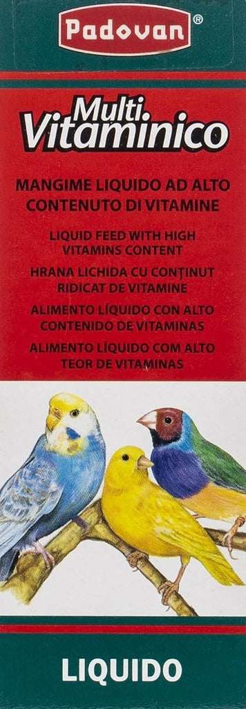 Padovan Multi Vitamin Liquid Feed for Birds with High Vitamins Content, bird multivitamin supplement UAE