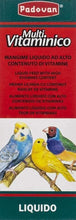 Padovan multivitamin liquid box with birds and 'LIQUIDO' text
