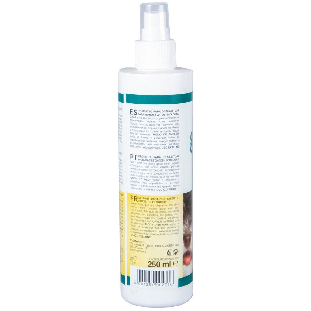 Padovan cat and dog repellent spray in a 250 ml bottle for effective pet training