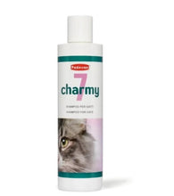 Padovan Charmy 7 cat shampoo bottle, 250 ml with cat portrait on front