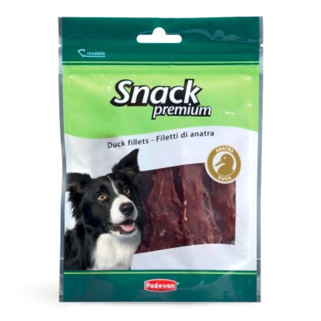Padovan Duck Fillets Premium Dog Treats for Dogs, a tasty alternative to chicken calcium bone dog treats