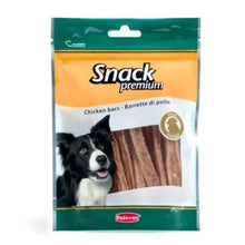 Chicken bars dog treat pouch, Padovan Snack Premium, visible chicken strips
