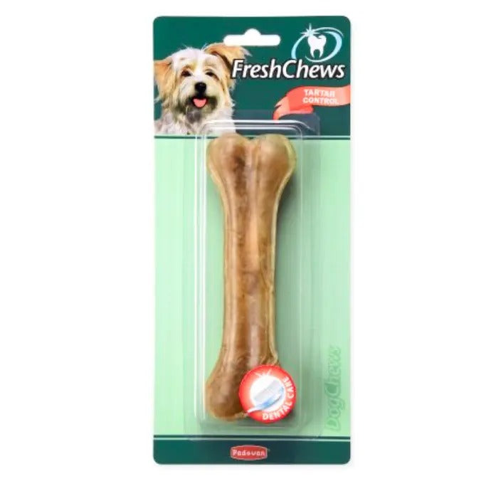 Padovan Fresh Chews for dogs, tartar control bone treat packaged for dental care and freshness