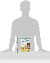 Small animal food pouch with size markers 10 in and 25 cm