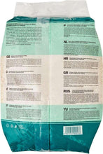 Scented pet litter bag back panel with multilingual ingredient and care text