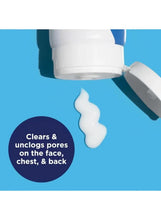 PanOxyl acne creamy wash dispensing cap with white cream dollop