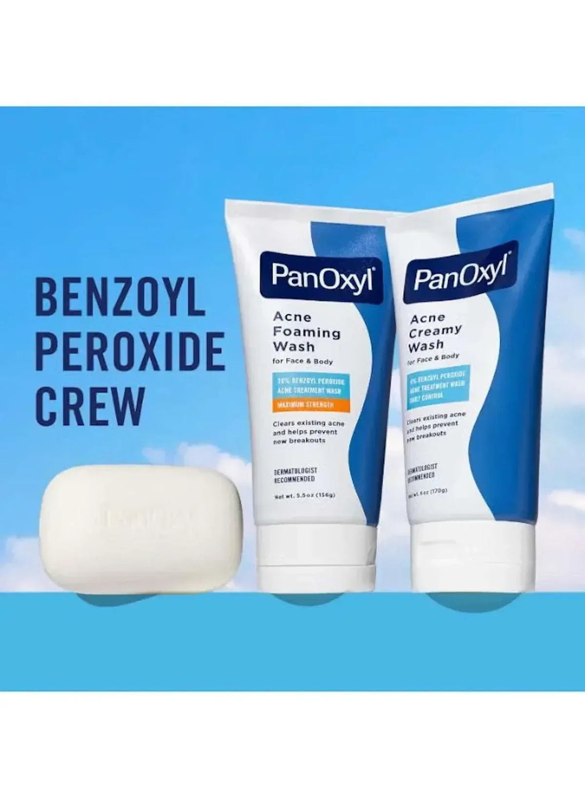 PanOxyl Acne Creamy Wash 4% Benzoyl Peroxide | Face & Body Acne Treatment | 6oz - Mumzar