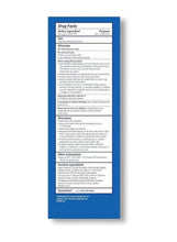 PanOxyl acne creamy wash back label panel on blue carton, drug facts