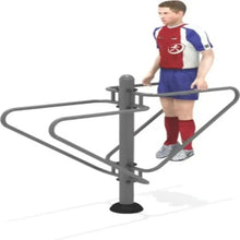 Workout dips parallel bar with tabletop support and two front parallel handles