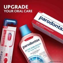 Toothpaste tube and box for bleeding gums, blue cap, daily fluoride whitening