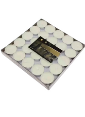 Huitich flameless candles pack with party and religious tealight candles in white for safe indoor use