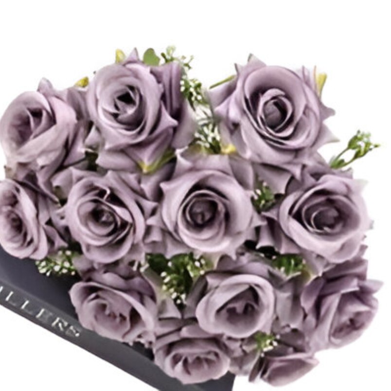 Huitich party artificial flower arrangements featuring elegant lavender rose bouquet with green foliage