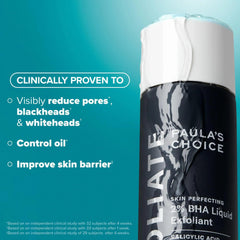PAULA'S CHOICE BHA exfoliant bottle, 2% BHA liquid for blackheads and whiteheads