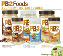 Assorted PB2Foods powdered protein bottles in multiple flavors, shown together.
