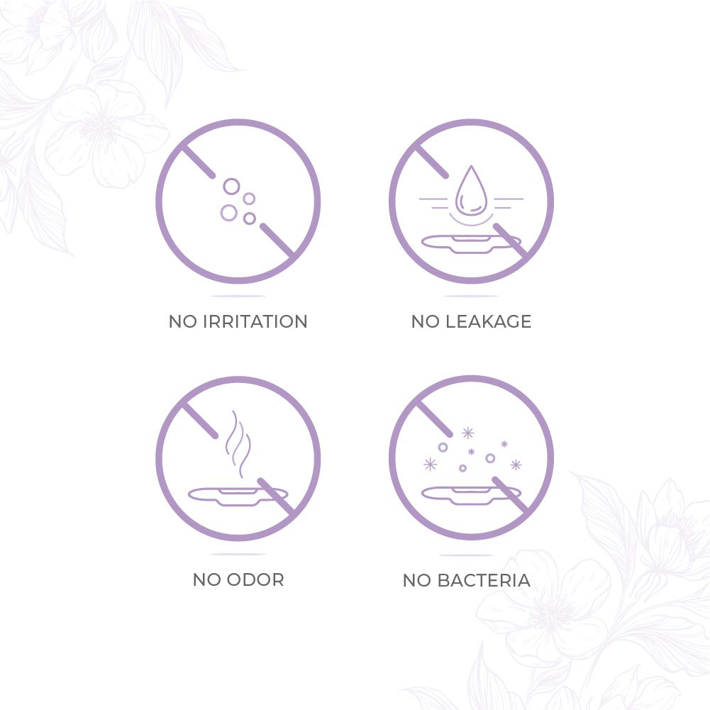 PECTIV ultra thin night sanitary pads features icons indicating no irritation no leakage no odor no bacteria