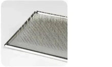 Pet slicker brush pin pad with silver frame and fine metal bristles