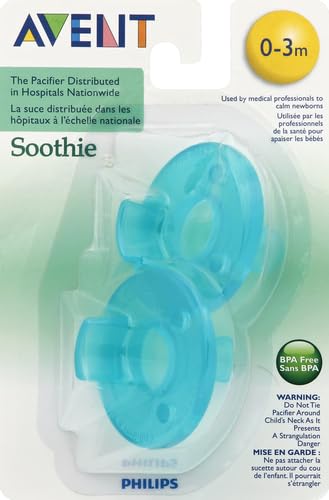 Philips Avent Soothie pacifier 0-3 months teal hospital grade silicone pacifier in retail packaging