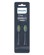 Philips One by Sonicare brush heads, midnight blue, two replacement heads in retail pack