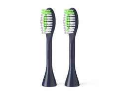 Philips One Sonicare replacement brush heads pack of two navy brush heads with multilevel bristles for gentle plaque removal