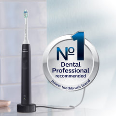 Philips Sonicare 4100 electric toothbrush UAE dark gray handle on charging base with dental professional badge