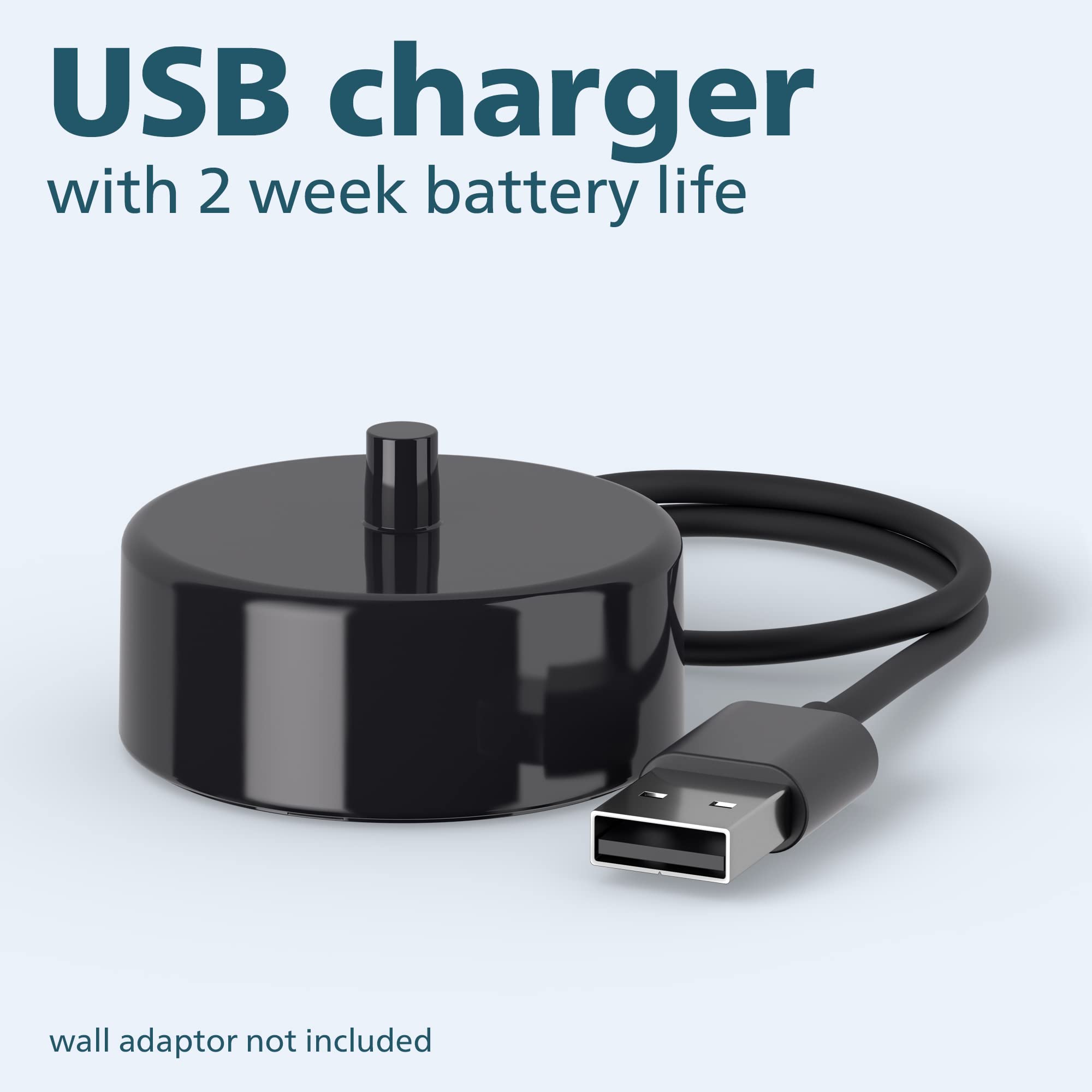 Philips Sonicare 4100 electric toothbrush UAE USB charging base with USB A cable and two week battery life