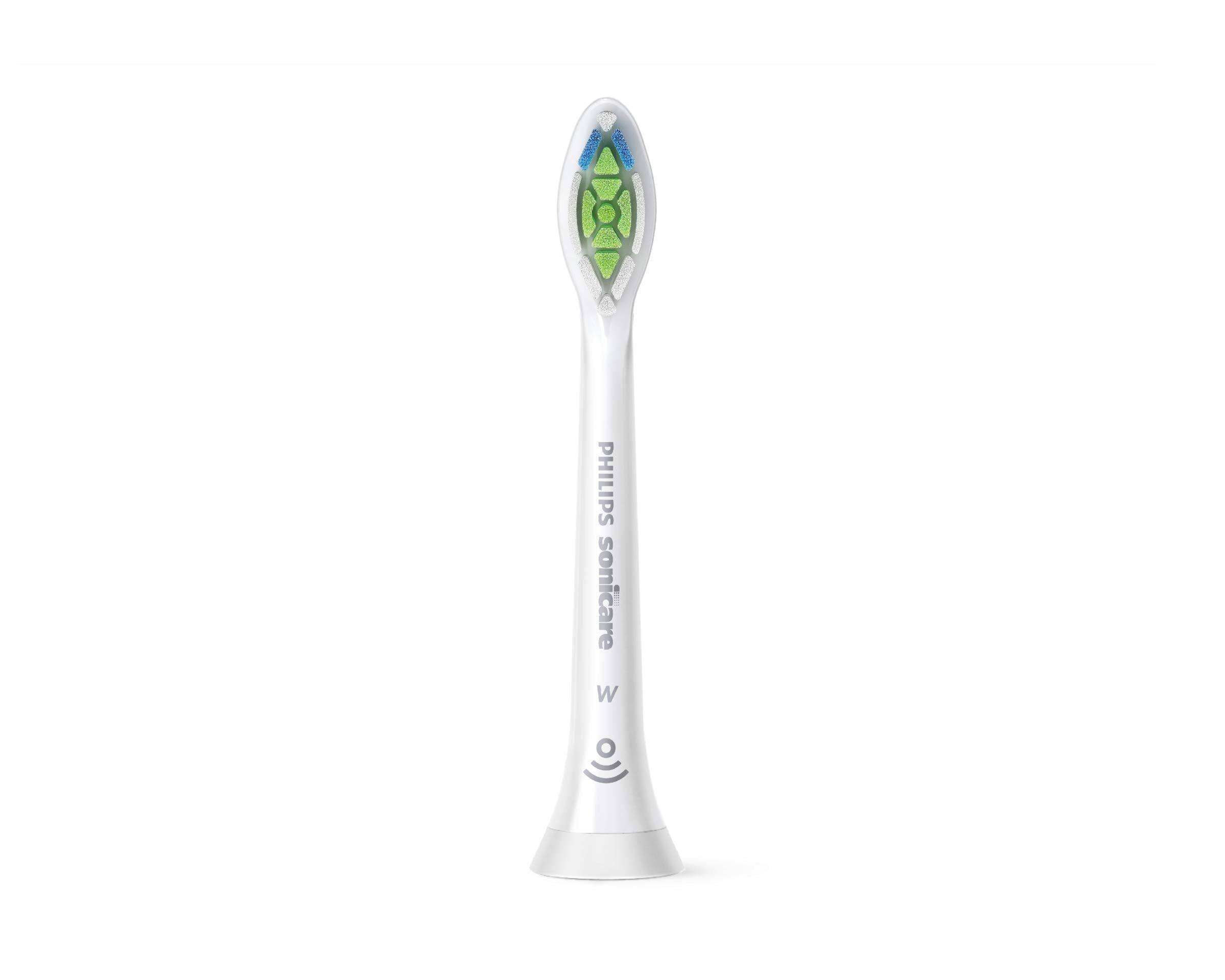 Philips Sonicare Diamond Clean replacement brush heads single white brush head with green bristles