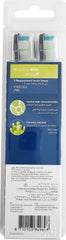 Philips Sonicare Diamond Clean replacement heads pack of 2 in clear blister packaging with blue green bristles