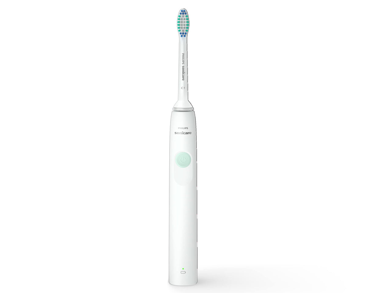 Philips Sonicare electric toothbrush UAE white slim handle with oval brush head and charging indicator