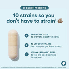 Probiotic capsule with 10 strains graphic, Physician's Choice 60 Billion Probiotic