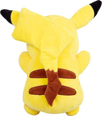 Huitich 8 inch Pikachu stuffed animal plush toy showing back view with yellow and brown details