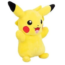 8-inch Pikachu plush toy, yellow with black ears, red cheeks, and smiling face