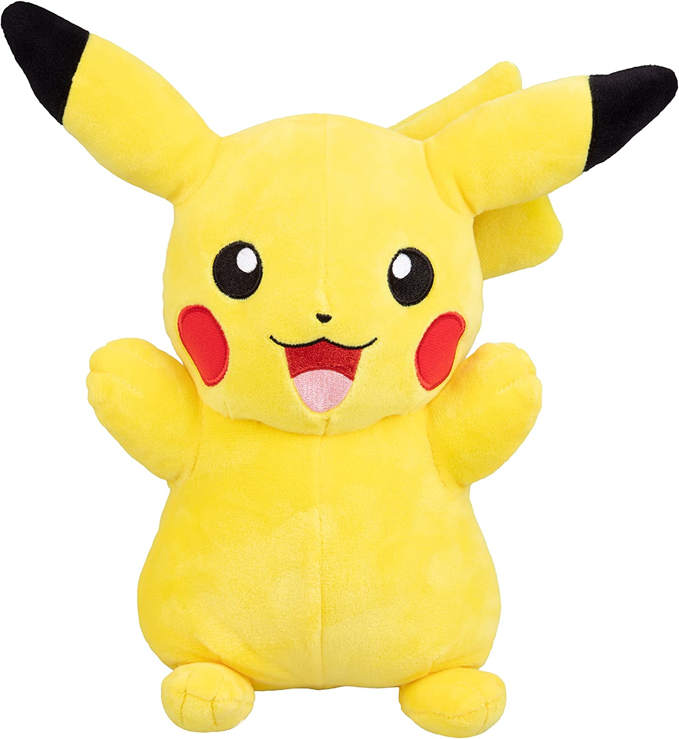 Huitich 8 inch Pikachu stuffed animal plush toy with yellow body and black-tipped ears