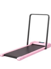 Huitich pink foldable under desk treadmill with black walking belt and slim design
