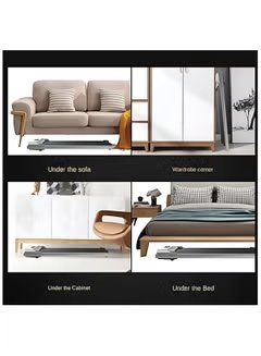 Huitich pink foldable under desk treadmill placed under sofa, cabinet, bed, and in vibrate corner