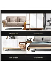 Huitich pink foldable under desk treadmill placed under sofa, cabinet, bed, and in vibrate corner