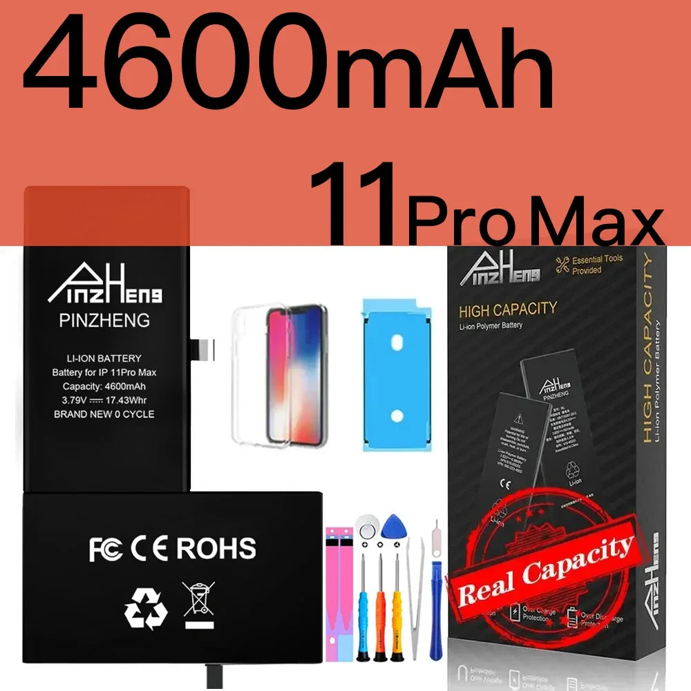 Mumzar high capacity iPhone replacement battery kit for iPhone 11 Pro Max 4600mAh with tools
