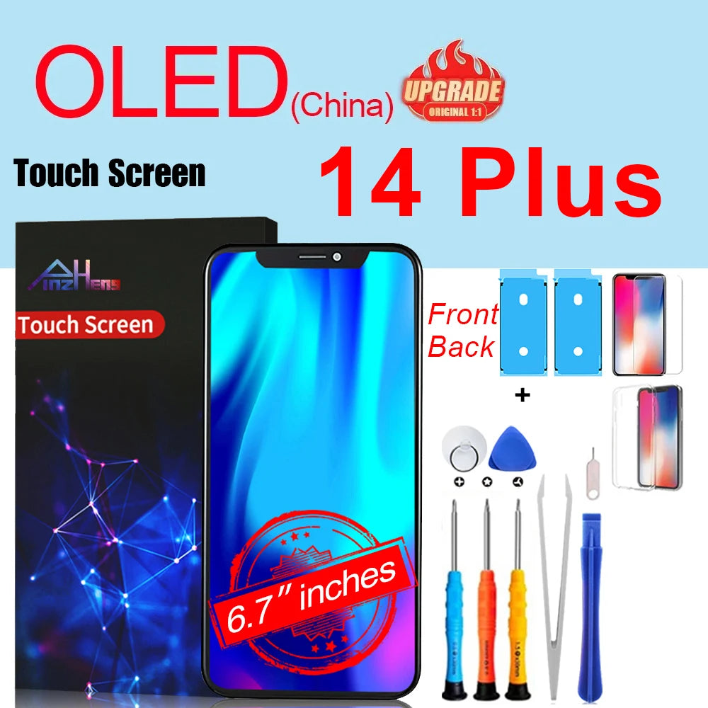 Mumzar iPhone 14 Pro replacement screen OLED 6.7 inch display with tools adhesive kit