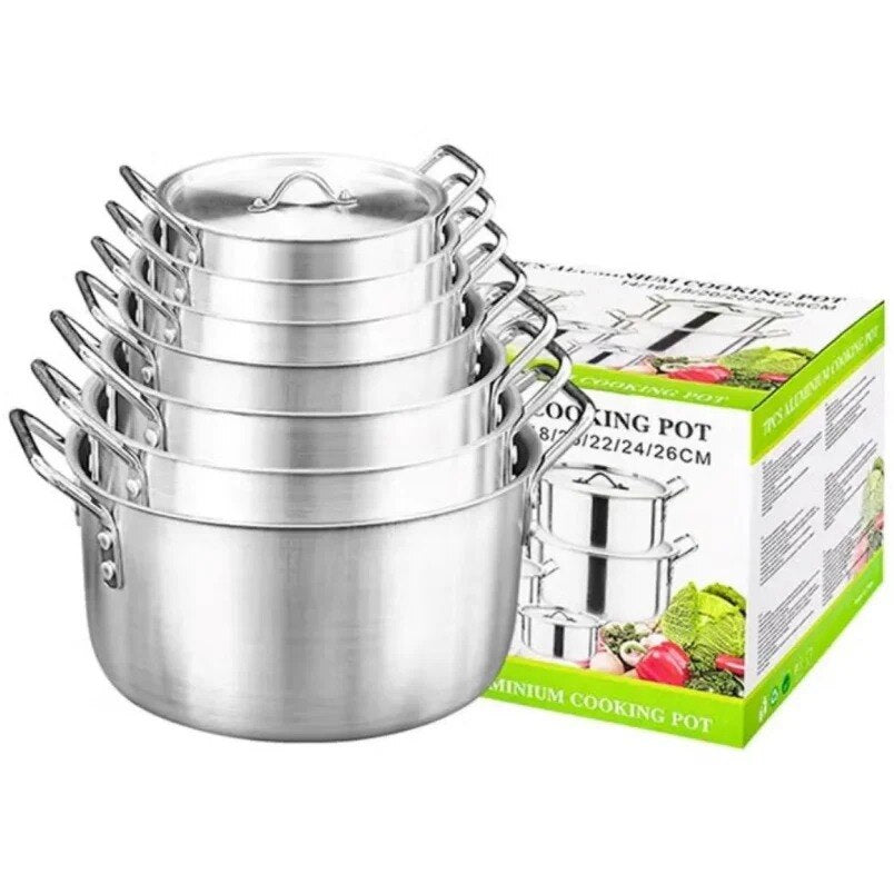 7-Piece Aluminum Cookware Set with Non-Stick Coating: Essential Kitchen Cooking Set online in Dubai and UAE at Mumzar.com better value compared to Noon, Amazon.ae, Carrefour, and Dubizzle when you shop for adults and kids at Mumzar.com free delivery in Dubai, Abu Dhabi, Sharjah, Ajman, Umm Al Quwain, Fujairah, and Ras Al Khaimah.