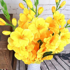 Artificial Yellow Flowers Dendrobium Wedding Flower Bouquet