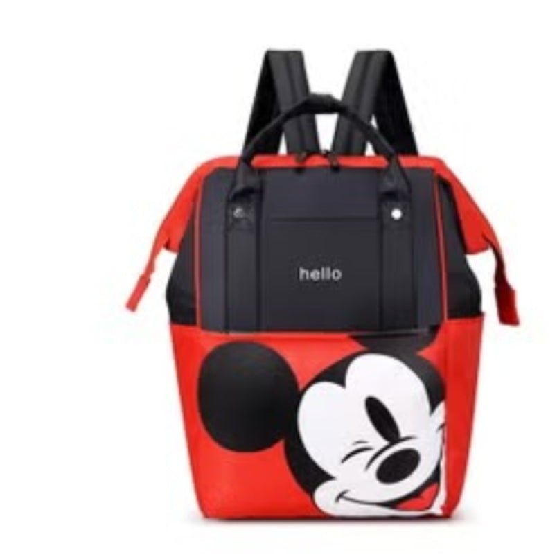 Mum's Cartoon Design Red Baby Travel Bag